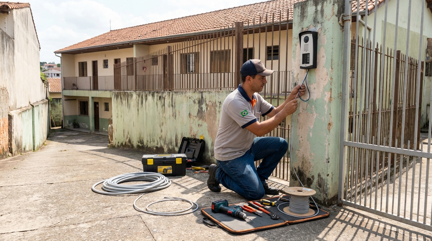 Instalação de Porteiro Eletrônico no Aquarius, Cabo Frio‑RJ