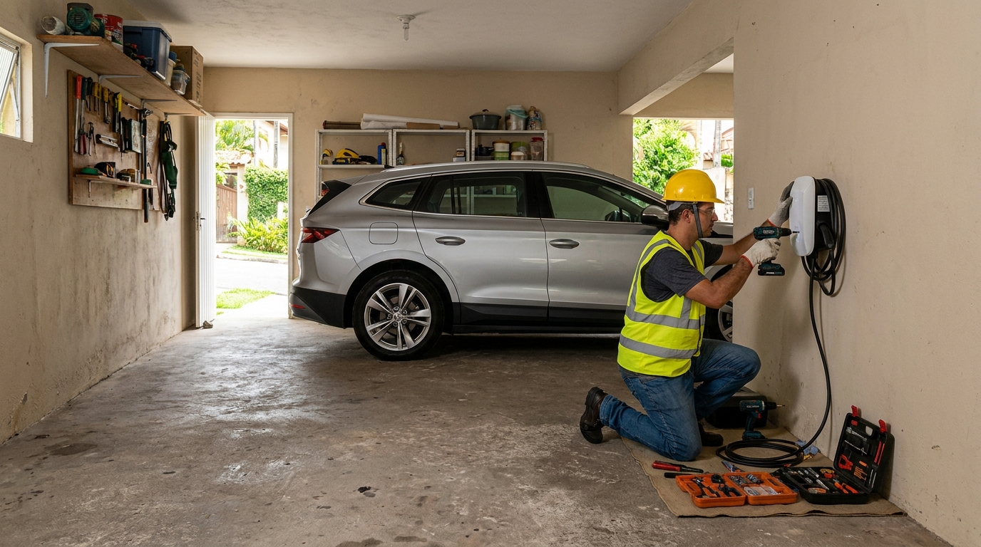 Instalação em Garagem ou Condomínio na Cidade do Sol, Cabo Frio‑RJ