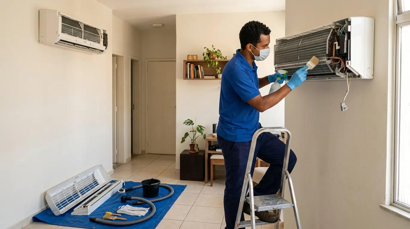 Limpeza da evaporadora em Cabo Frio‑RJ